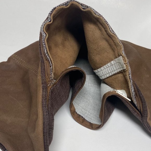 Lovesac brown pillow case cover (needs new zipper) leather/polyester‎ - Picture 8 of 12